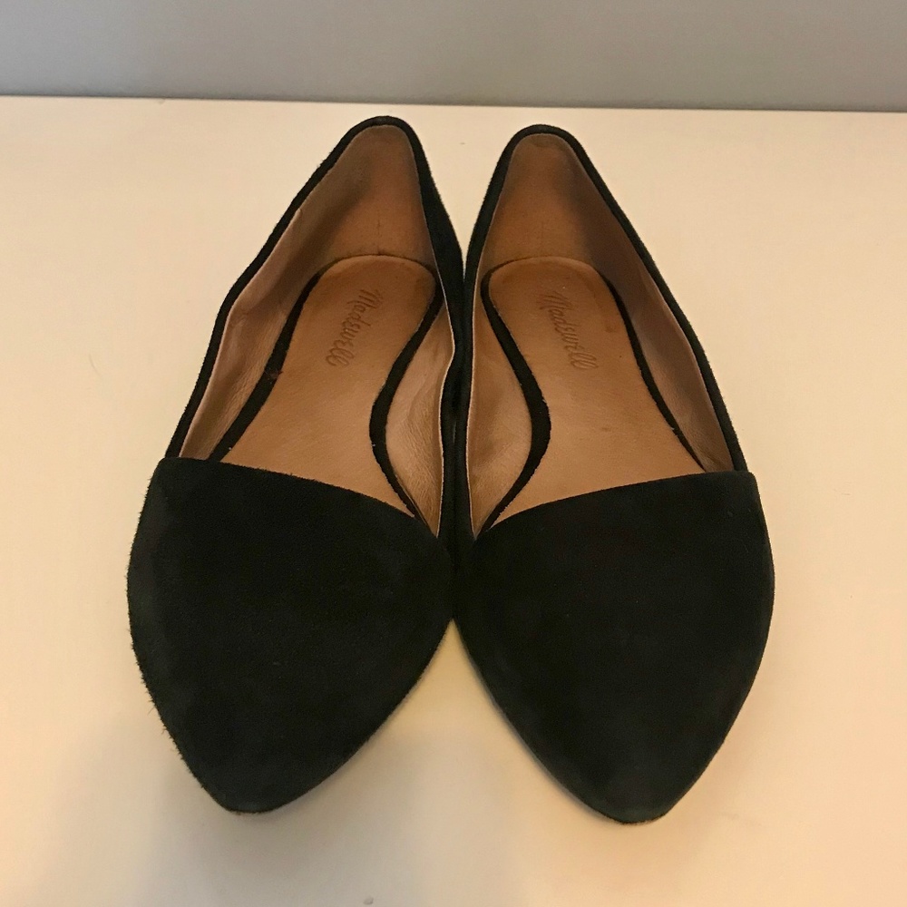 Madewell The Mira Flat - Black Suede